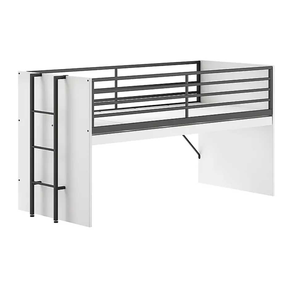 Petits-Meubles Lit mi-hauteur 90x200 sommier inclus Vipack Sam Blanc Outlet
