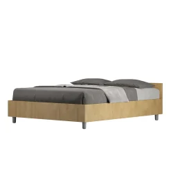 Ityhome Lit Nuamo en chêne avec sommier 140x190 Best