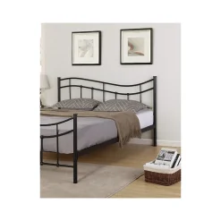 Meublorama Lit ODETTE 160x200 cm Métal noir Sommier inclus Elégance et robustesse Online