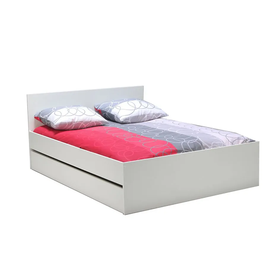Weber Industries Lit OSLO 140x190 + 2 tiroirs / Blanc Online