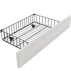 Blackcolors Lit Plat 90x200cm Laine Mouton Forme Lapin Blanc Clearance