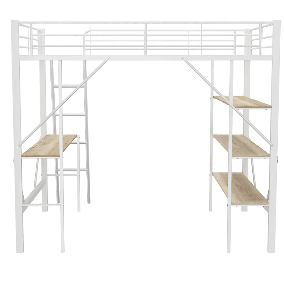 Enfant Fortuna lai Lit Plat 160x200cm, Rembourré, LED Ambiant, USB, Grande Capacité de Rangement, Gris