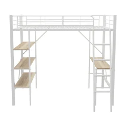 Enfant Fortuna lai Lit Plat 160x200cm, Rembourré, LED Ambiant, USB, Grande Capacité de Rangement, Gris