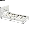 Blackcolors Lit Plat 90x200cm Tête Réglable 3 Positions Rose Blanc Outlet