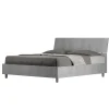 Ityhome Lit rangement béton Demas 160x190 avec tête de lit inclinée