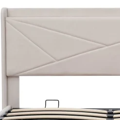 Blackcolors Lit rembourré double 180X200, USB type C, lin