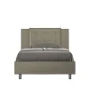 Ityhome Lit rembourré en simili cuir Annalisa cappuccino sans sommier 120x190