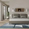 Ityhome Lit rembourré en simili cuir Antea cappuccino sans sommier 180x190 Sale