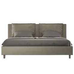 Ityhome Lit rembourré en simili cuir Antea cappuccino sans sommier 180x190 Sale