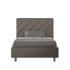 Ityhome Lit rembourré en simili cuir Priya cappuccino sans sommier 120x200 Discount