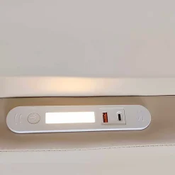 Enfant Blackcolors Lit rembourré pour enfant 90 x 200 cm, veilleuse USB, compartiments de rangement, beige,