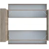 Weber Industries Lit RIGA 140x190cm + tête de lit + 2 tiroirs / Décor Chêne Blanchi Outlet