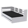 Weber Industries Lit ROLLER 90x190 + 1 sommier + 1 tiroir + étagères / Blanc