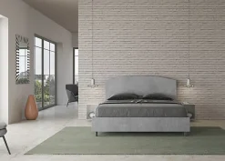 Ityhome Lit sans sommier 160x190 béton Dora