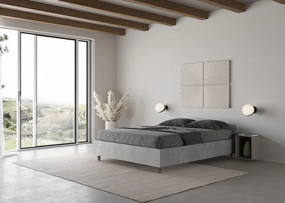 Ityhome Lit sans sommier 140x190 béton Nuamo Best
