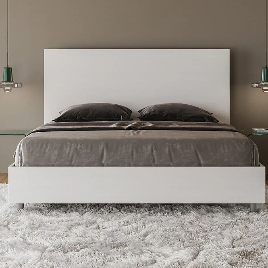 Ityhome Lit sans sommier 160x200 frêne blanc New Egos Outlet