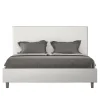 Ityhome Lit simili cuir blanc Focus avec sommier tapissé 160x200