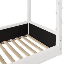 Okwish Lit Simple 90 x 200 cm - Canapé-Lit avec Éclairage LED Intégré, Gain de Place pour Chambre, Bois Massif, Sans Matelas, Beige Clearance