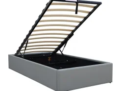 Habitat Et Jardin Lit simple en PVC avec coffre "Ava" 90 x 190 cm Gris Sale