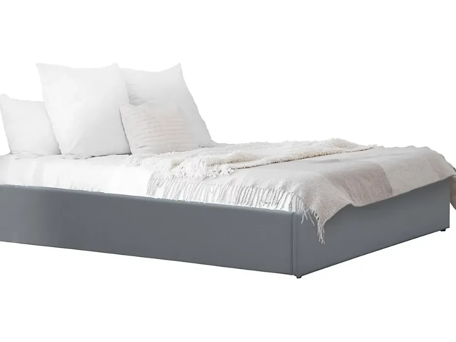 Habitat Et Jardin Lit simple en PVC avec coffre "Ava" 90 x 190 cm Gris Sale