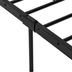 [En.Casa] Lit simple Laos Métal avec Sommier à Lattes 90 x 200 cm Noir en.casa Best