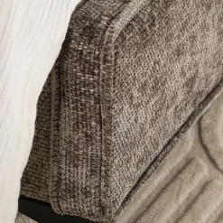 Idimex Lit simple LEVERDA 90 x 190 cm, revêtement en tissu - Gris