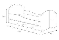 Kobi Lit simple Luk140x70 avec tiroir Discount