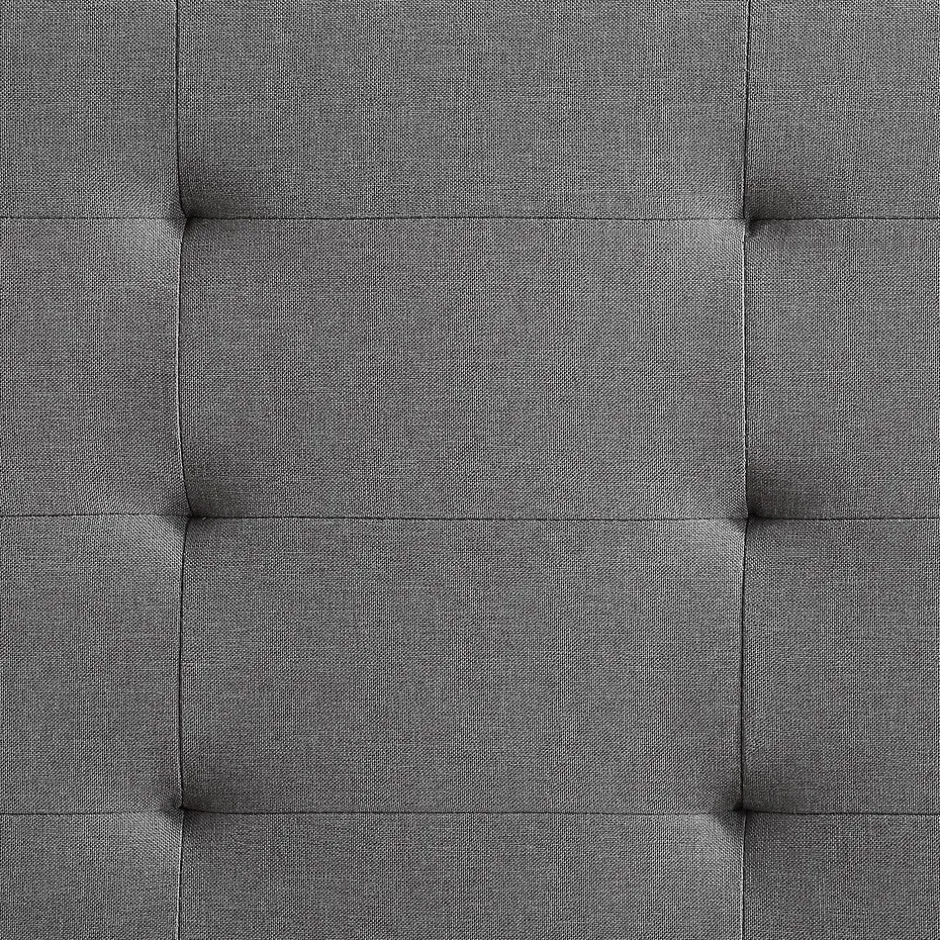 Idimex Lit simple MARLON, 120 x 190 cm, capitonné avec sommier, revêtement en tissu gris Best
