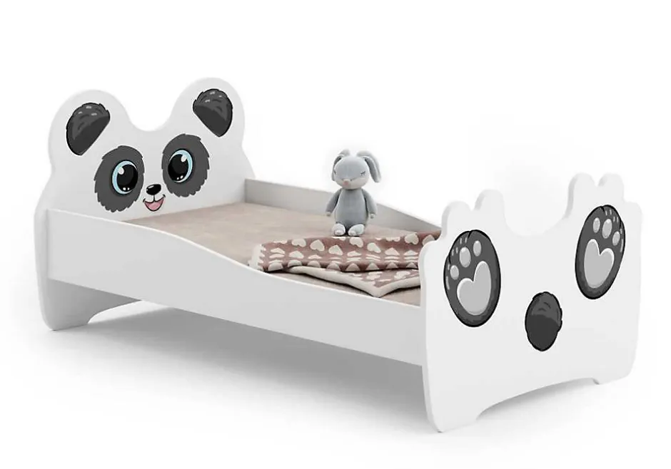 Enfant Kobi Lit simple Panda 140x70 avec matelas