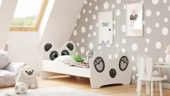 Enfant Kobi Lit simple Panda 140x70 avec matelas