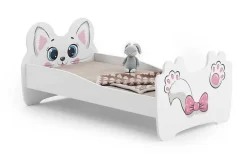 Enfant Kobi Lit simple Pink Cat 140x70 avec matelas