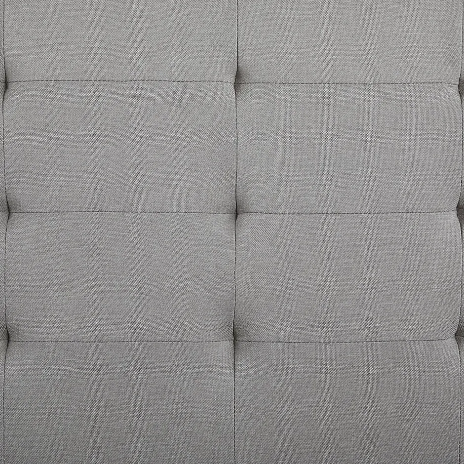 Idimex Lit simple REVE, 90 x 190 cm, capitonné avec sommier, revêtement en tissu gris Sale