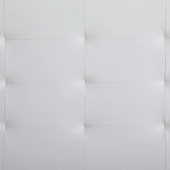 Idimex Lit simple REVE, 90 x 190 cm, capitonné avec sommier, revêtement synthétique blanc Sale