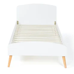 IDMarket Lit simple scandinave 90 x 190 CM SOREN bois et blanc
