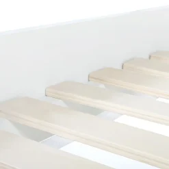 IDMarket Lit simple scandinave 90 x 190 CM SOREN bois et blanc