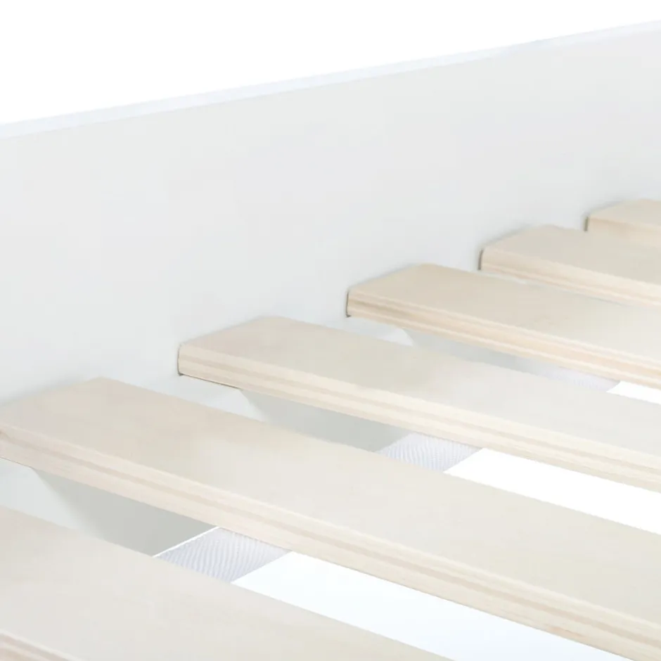 IDMarket Lit simple scandinave 90 x 190 CM SOREN bois et blanc