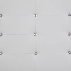 Idimex Lit simple TICO, 90 x 190 cm, capitonné avec sommier, revêtement synthétique blanc