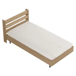 [En.Casa] Lit simple Vesanto 100 x 200 cm effet chêne noir en.casa