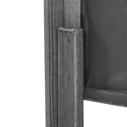 Okwish Lit simple 90x200 cm - Lit adulte capitonné avec sommier à lattes - Lin - Sans Matelas - Gris