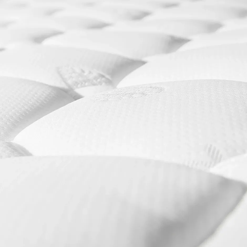 Generique Lit simple 90x200 cm - Lit adulte capitonné avec sommier à lattes - Lin - Matelas Inclus - Gris Sale