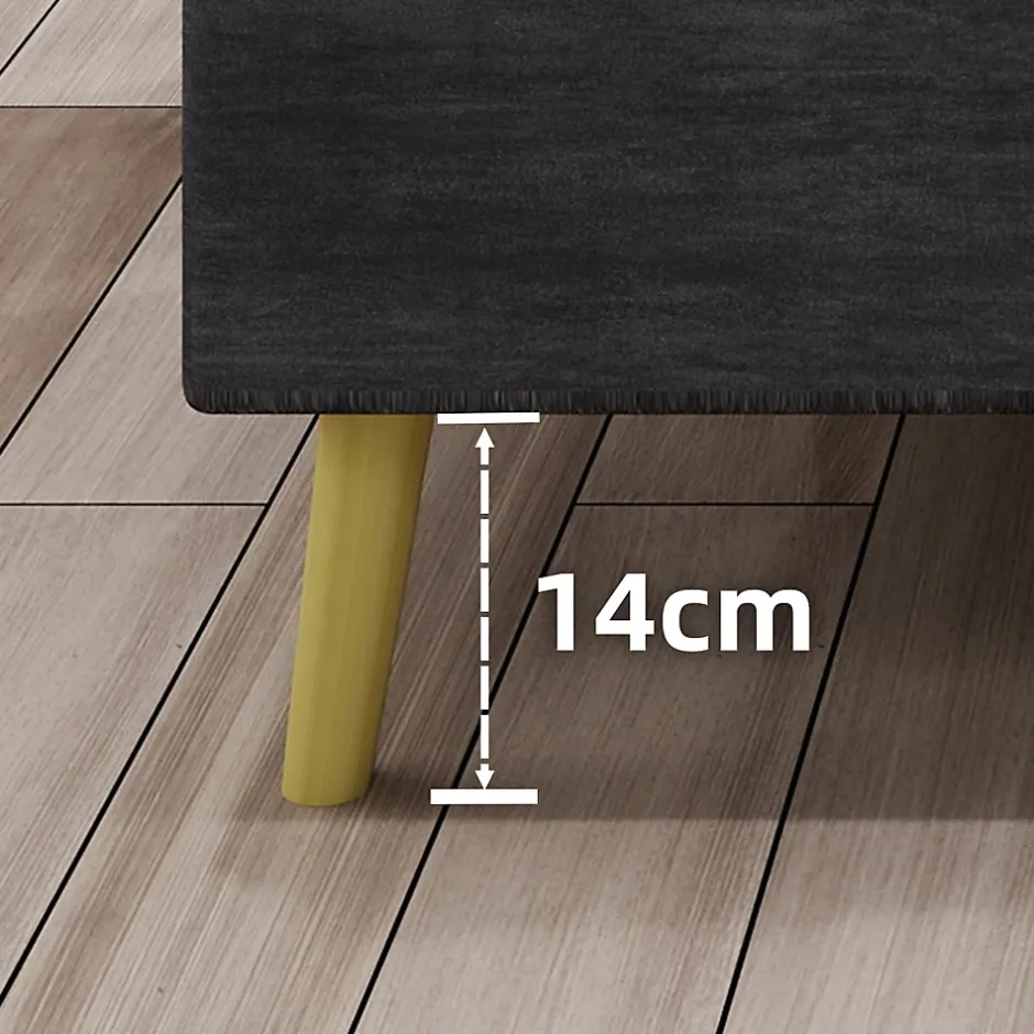 Okwish Lit Simple 90x200 cm - Lit Enfant avec Tête Cartoon Capitonnée et Cadre Bas, Velours Gris, sans Matelas Discount
