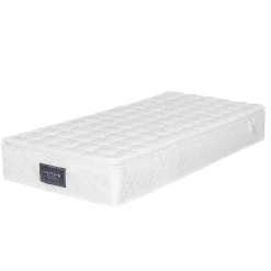 Okwish Lit simple 90x200 cm - Lit rembourré avec tête de lit capitonnée - Lin - Matelas Inclus - Gris-Beige