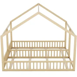 Enfant Blackcolors Lit simple 90X200 Lit plat Modèle d'appartement Couleur naturelle