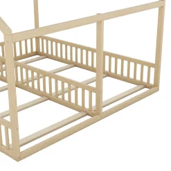 Enfant Blackcolors Lit simple 90X200 Lit plat Modèle d'appartement Couleur naturelle