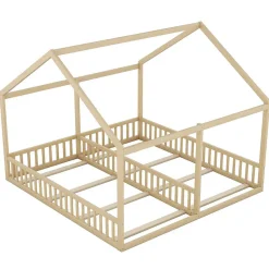Enfant Blackcolors Lit simple 90X200 Lit plat Modèle d'appartement Couleur naturelle