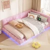 Fortuna lai Lit Simple 140x200cm, Canapé-Lit avec Éclairage Ambiant, USB, Typ-C, Rose Sale