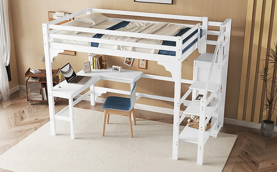 Enfant Fortuna lai Lit Simple 90x200cm, Canapé-Lit, Éclairage Ambiant, Rangement, Naturel