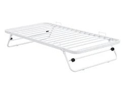 Enfant Vente-unique Lit sommier d'appoint pliant 90 x 190 cm - Métal - Blanc - ADONIS II