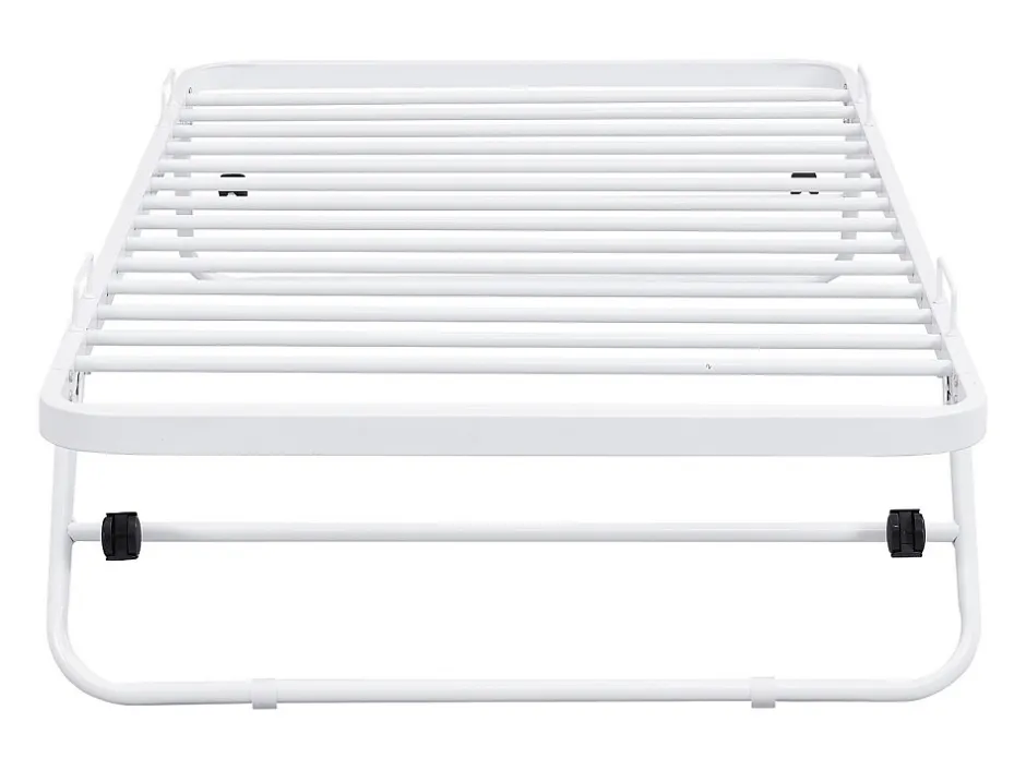 Enfant Vente-unique Lit sommier d'appoint pliant 90 x 190 cm - Métal - Blanc - ADONIS II