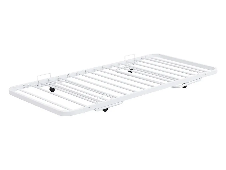 Enfant Vente-unique Lit sommier d'appoint pliant 90 x 190 cm - Métal - Blanc - ADONIS II